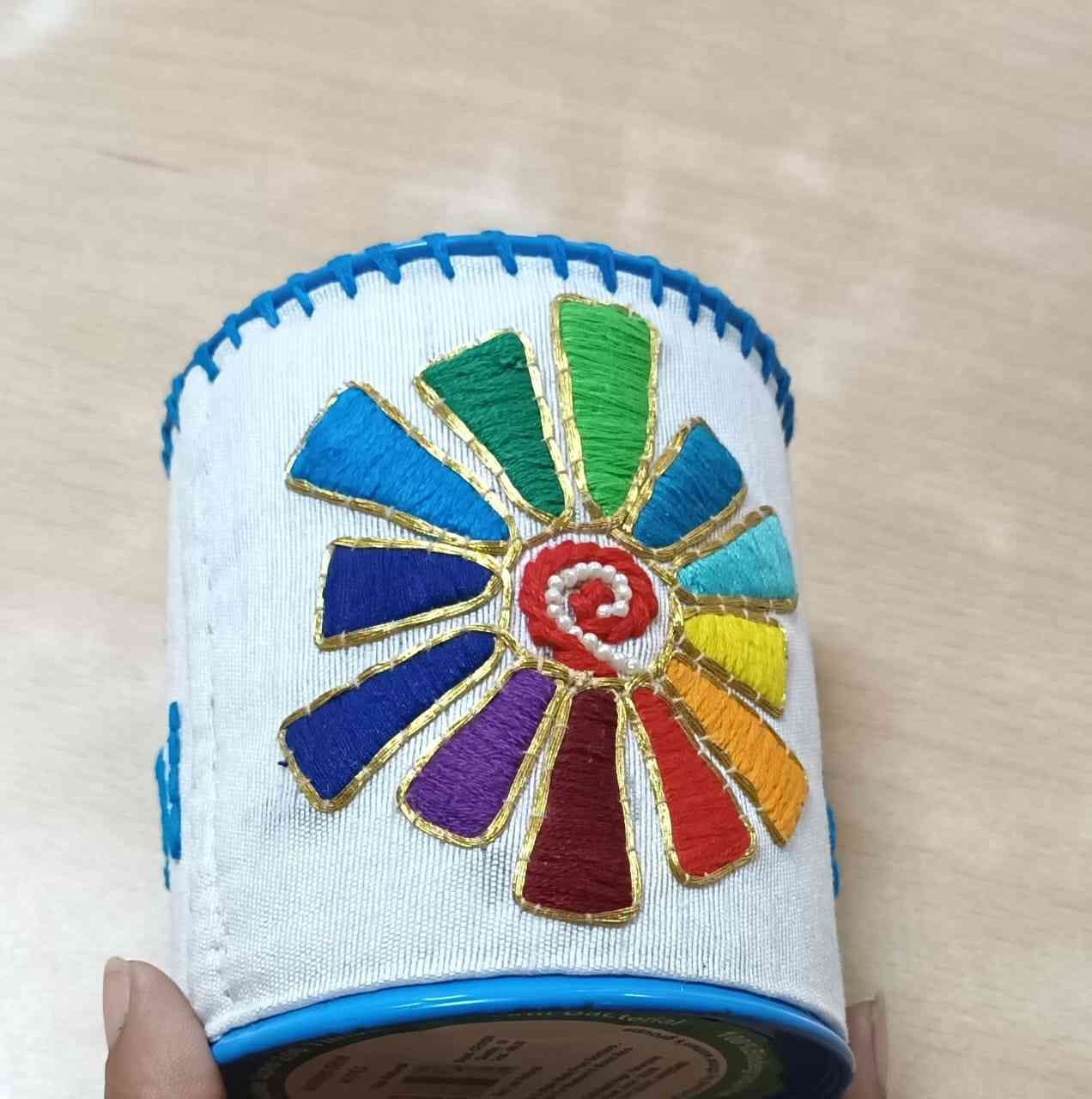 Embroidery Design of Rising Rajasthan Logo